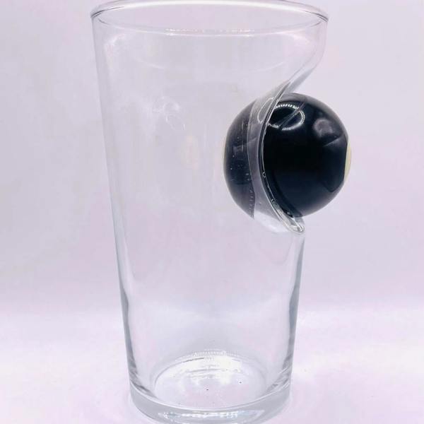 Personalised Pool Ball Beer Glass - lifestyle shot
