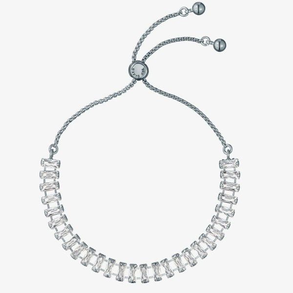 Ted Baker ISABELA Silver Tone Plated Crystal Baguette Toggle Bracelet TBJ3779-01-02