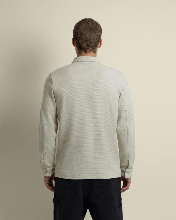 Larsson & Co Aarhus - Textured Long Sleeve Polo Shirt