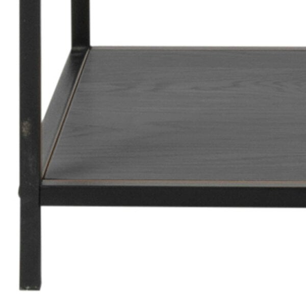 Wyld Haus El Paso Black Bookcase 5 Shelves Asymmetrical Metal Frame