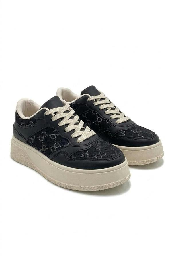Annie Printed Trainers - Black_wb