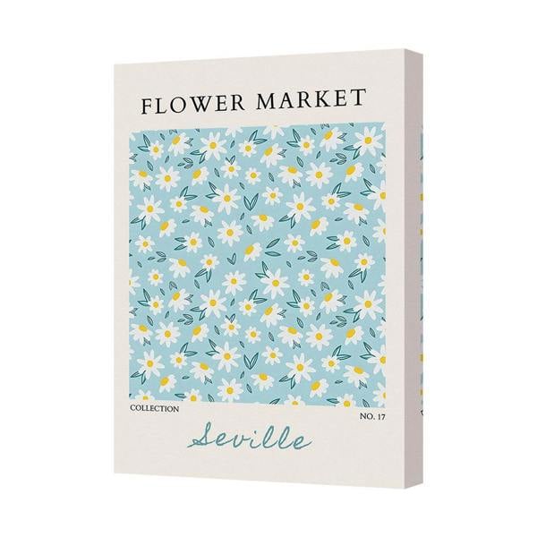 Benjamin Tate Design Flower Market Seville Canvas Wall Art Print No 17 Daisy Pattern