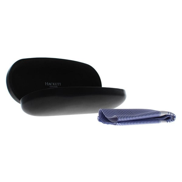 Hackett Black Medium Faux Leather Sunglasses or Glasses case with cleaning cloth