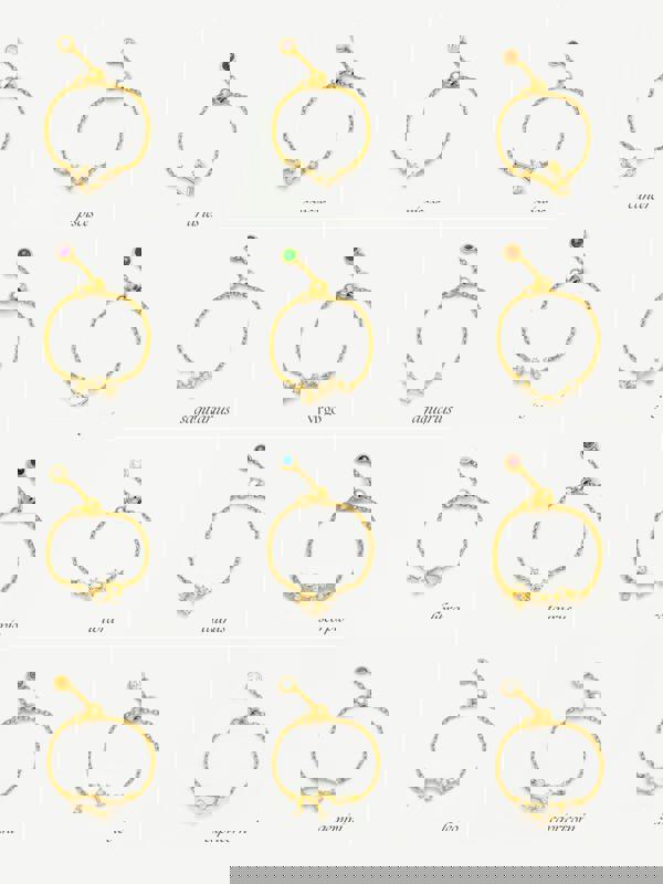 MUCHV Adjustable Constellation Chain Ring - Gold or Silver Plated