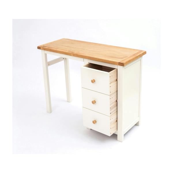 Cabinet Bits Maggiori 3 Drawer Desk - Dressing Table Wood Knob