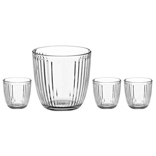 Diamante All Rounder Glasses Short Drink Tumblers 'Symmetry' – Set of 4