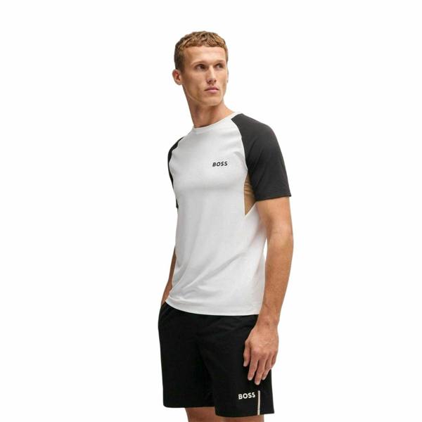 Boss Mens Colour Block Raglan T-Shirt - White - 