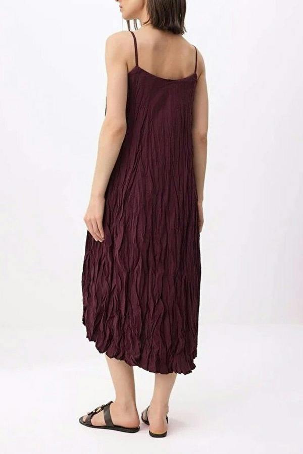 WOVCOR Crinkle Maxi Woven Dress