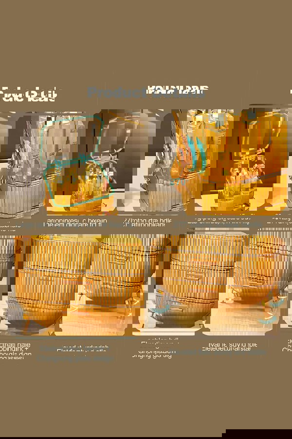 Living and Home Cosmetic Organizer Skincare Display Box With 2 Layers Of Storage Boxes For Dormitory & Bedroom Vanity Case