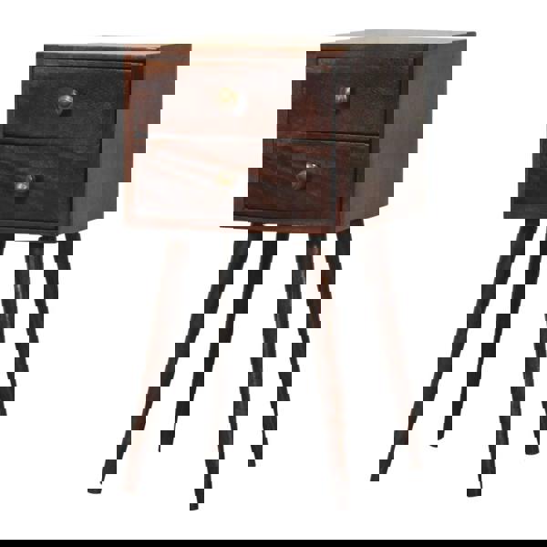 Artisan Furniture Solid Wood Mini 2 Drawer California Walnut Bedside