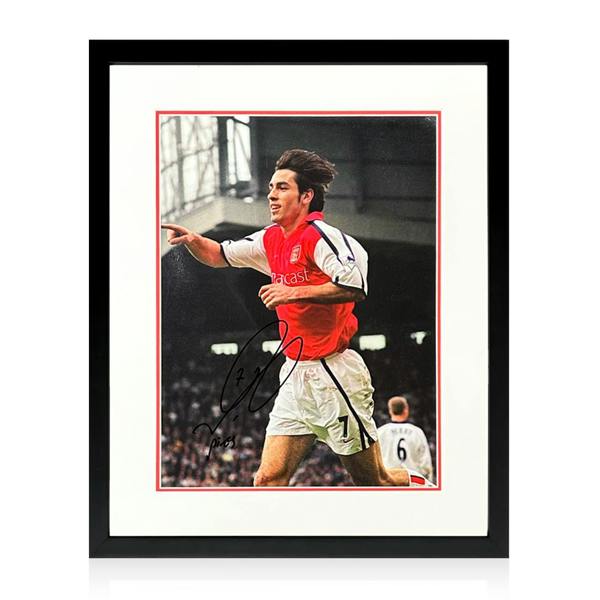 Robert Pires Signed Arsenal Image Deluxe Mount Frame