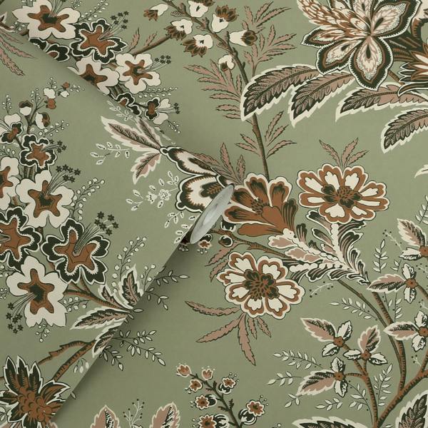 Laura Ashley Marlbrook Sage Green Wallpaper