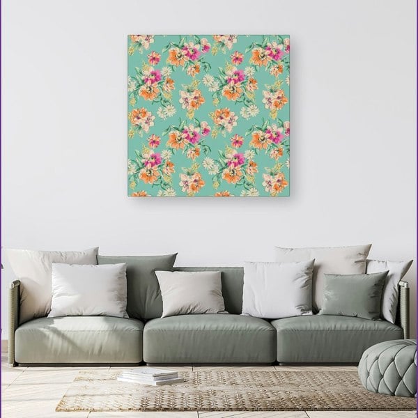 Warren Reed Bright Flower Sketch Canvas