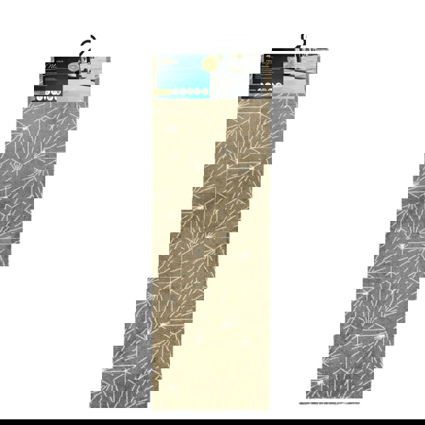 JVL Mega Mat Machine Washable Entrance Runner and Doormat Set, Brown Geo