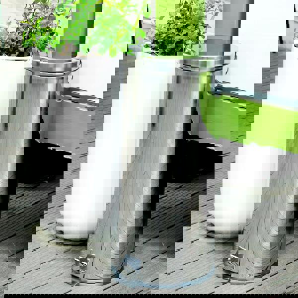 Gr8 Home 30 Litre Foot Pedal Bin Stainless Steel Metal Waste Rubbish Lid Kitchen Garbage