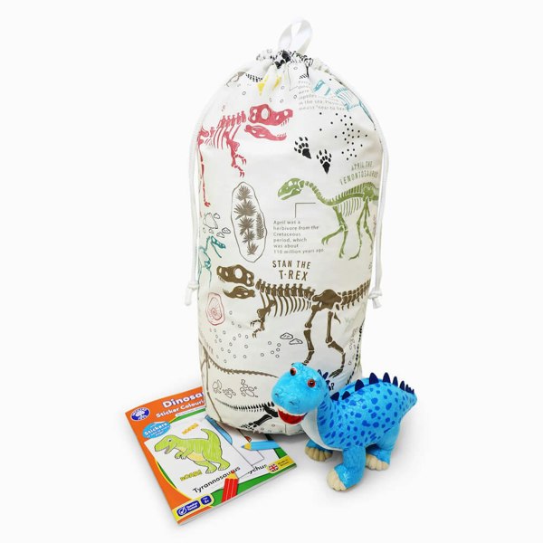 Dino Explorer Toy Storage Bag - Happy Linen Company