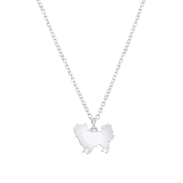 Mylee London Japanese Chin Silhouette Silver Necklace - Personalised