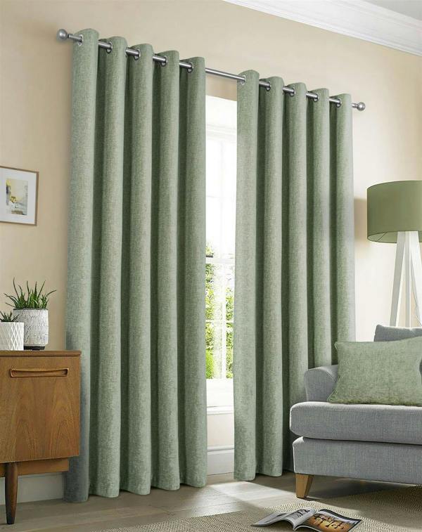 Amberley Sage Eyelet Curtains