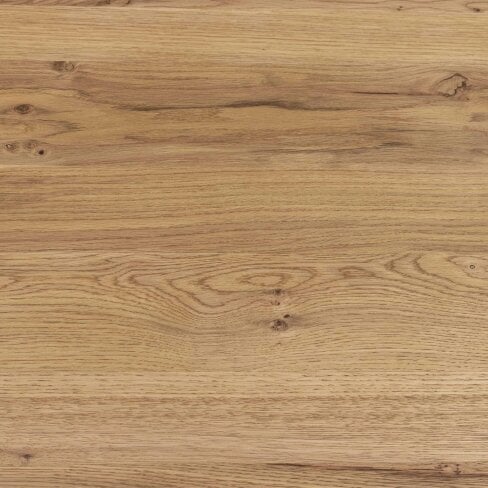 Wyld Haus Perth 220cm Natural Oak Veneer Rectangular Dining Table Industrial Black Metal Legs
