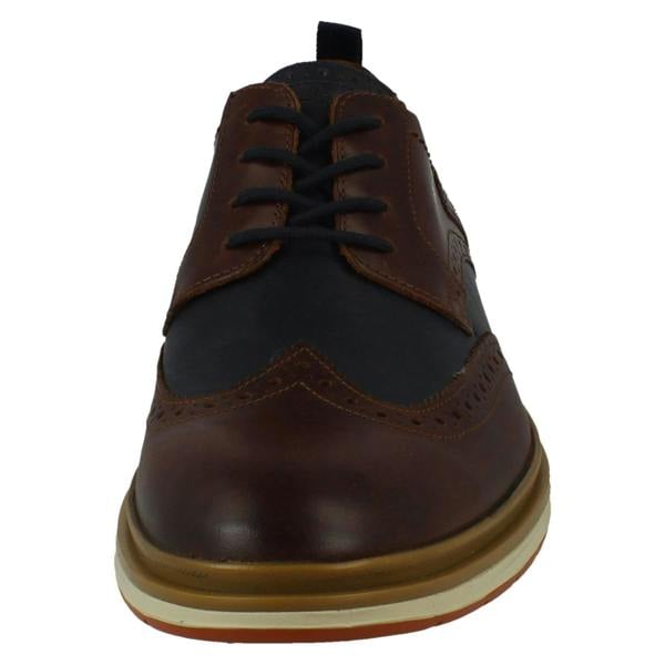 Clarks Mens Clarks Two-Tone Brogue Shoes Chantry Wing