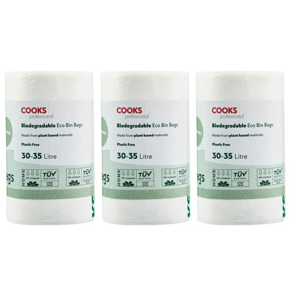 Cooks Professional Biodegradable Bin Bags | 30-35L - 75