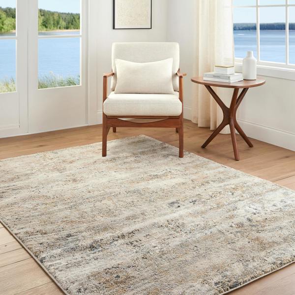Livabliss Avellino-Abstract Blue Grey Beige Modern Marble High Pile Rug