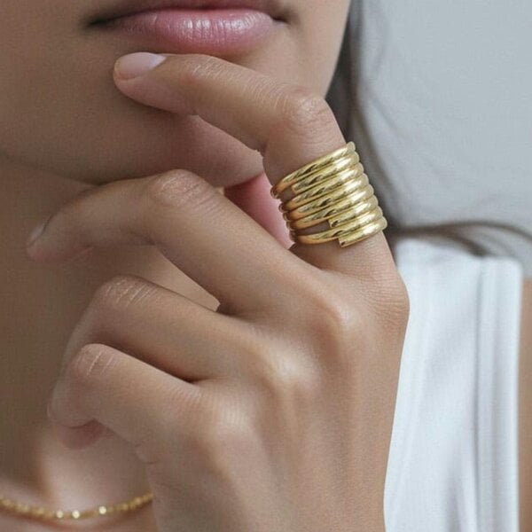 Uchi & Soto Kin Layered Statement Ring