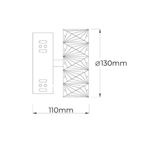 Pagazzi Lighting Dilan Polished Chrome & Crystal LED Wall Light
