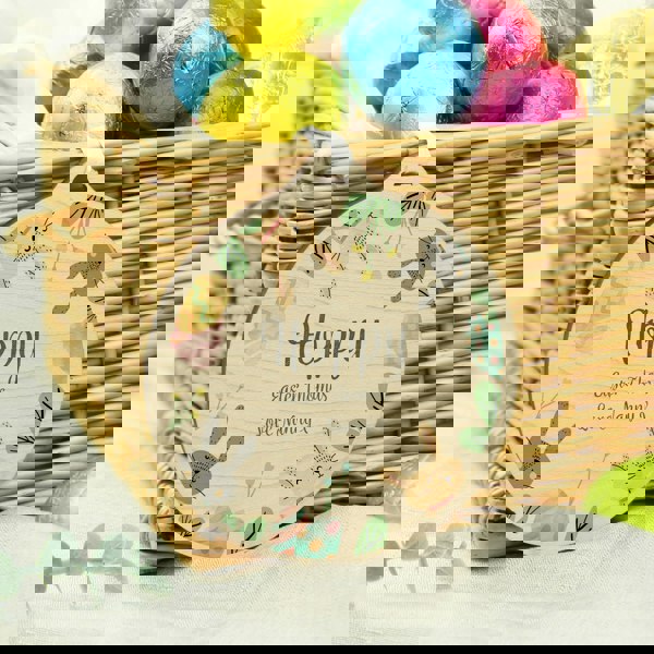 Personalised Memento Company Personalised Easter Bunny Wooden Decoration