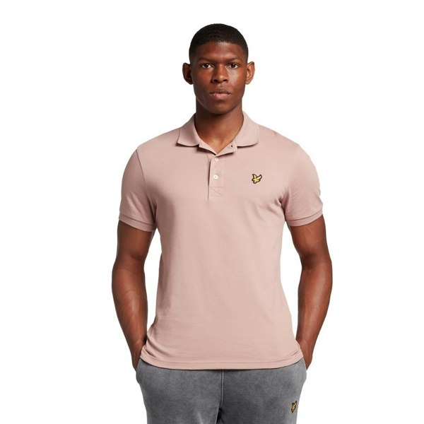 Lyle & Scott Branded Chest Logo Mauve Dusk Polo Shirt