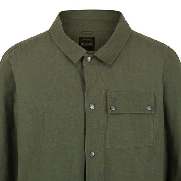 Regatta Mens Jayden Plain Long-Sleeved Shirt - Capulet - 