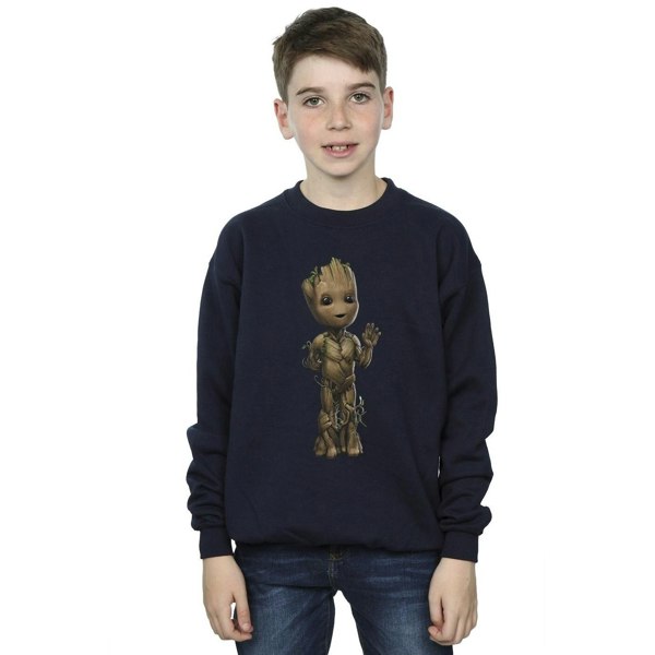 Marvel Boys I Am Groot Wave Pose Sweatshirt - Navy Blue