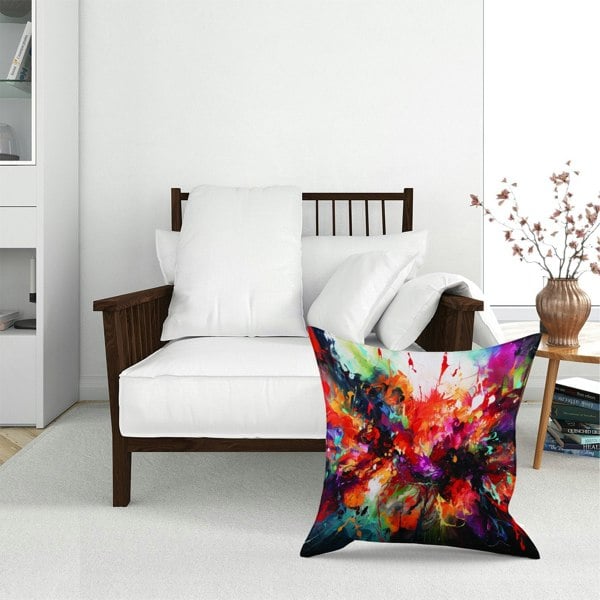 Warren Reed A Vibrant Abstract Painting Of Halloween Floor Cushion