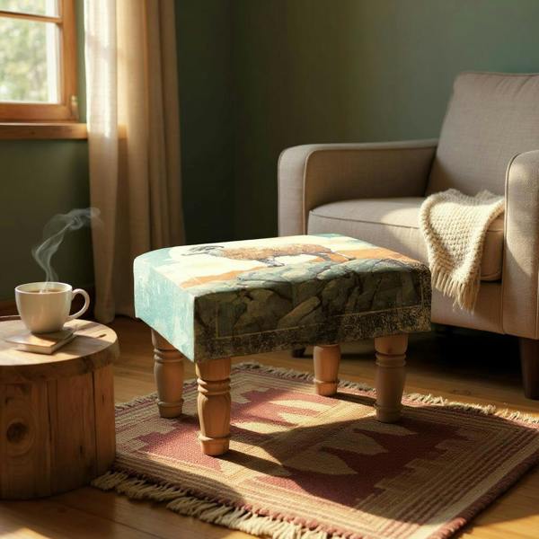 SHEEP FOOTSTOOL