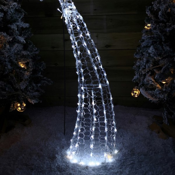 Samuel Alexander 1.2m Light up Soft Acrylic 2D Shooting Christmas Star with 200 LEDs in White & Warm White