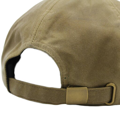 Heather Hats & Accessories Water Resistant Waxed Cotton Baseball Trucker Cap, Cotton Lining, Outdoor Wear, Sand