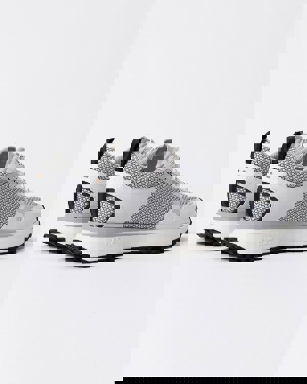 BOSS Orange Jonah Mixed-Material Trainers with Mesh Details and Branding - Open White 120