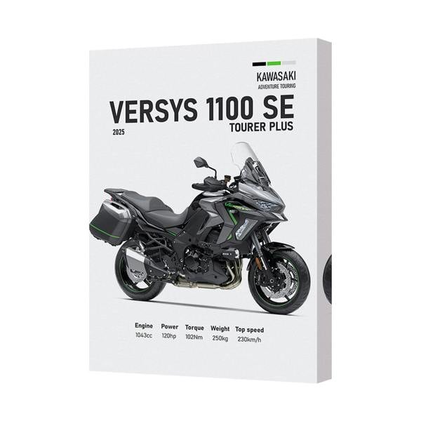 Benjamin Tate Design Kawasaki Versys 1100 SE Motorcycle Canvas Print With Deep Gallery Frame