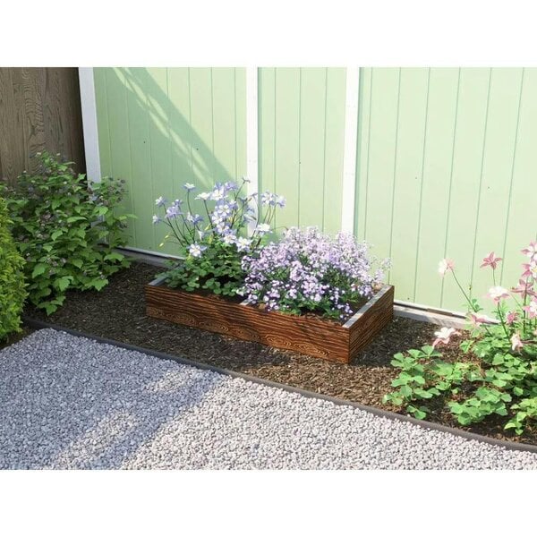 Dunster House Timber Effect Garden Bed Planter 1200mm x 600mm x 200mm