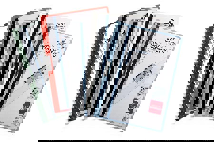 Durable DURACLIP 30 Sheet Document Clip File Folder | 25 Pack | A4 Assorted