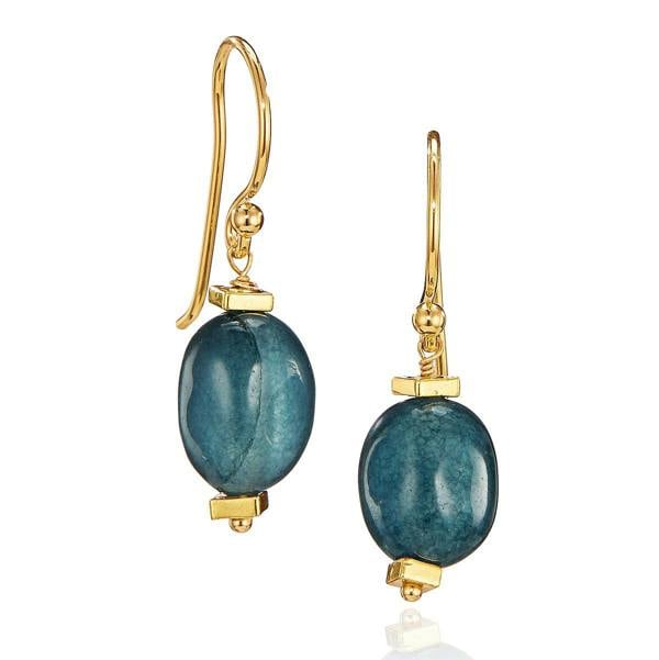 Pia Tides of Teal Jade Gemstone Earrings