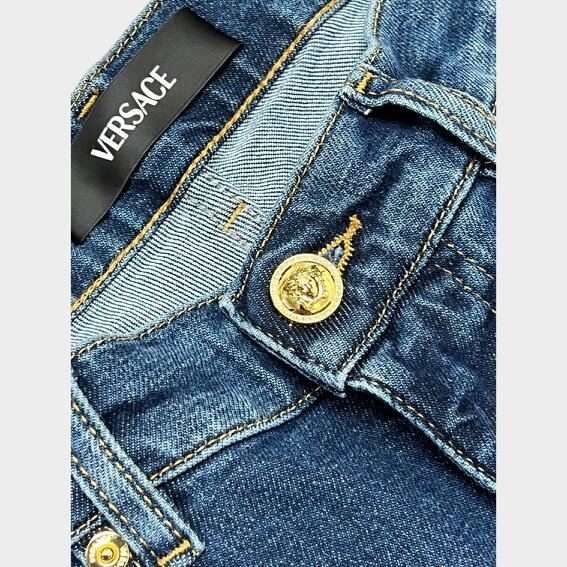 Versace Medusa Head Denim Taylor Jeans Blue