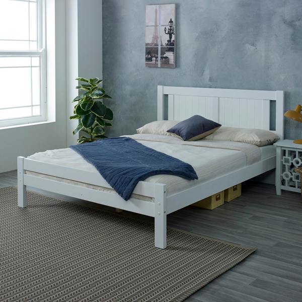 Glory White Bed Double