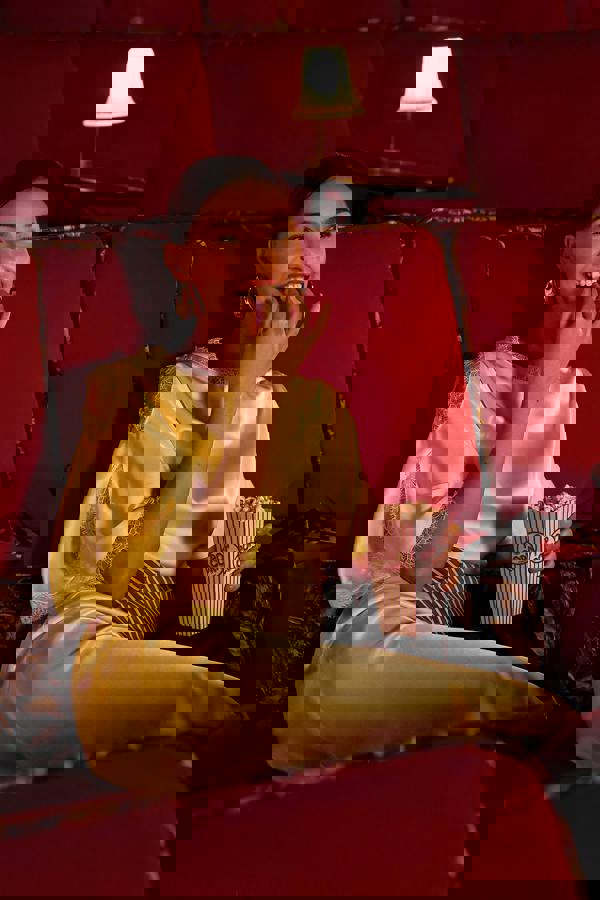 GWD Rowana Yellow Satin Lace Detail Maxi Dress