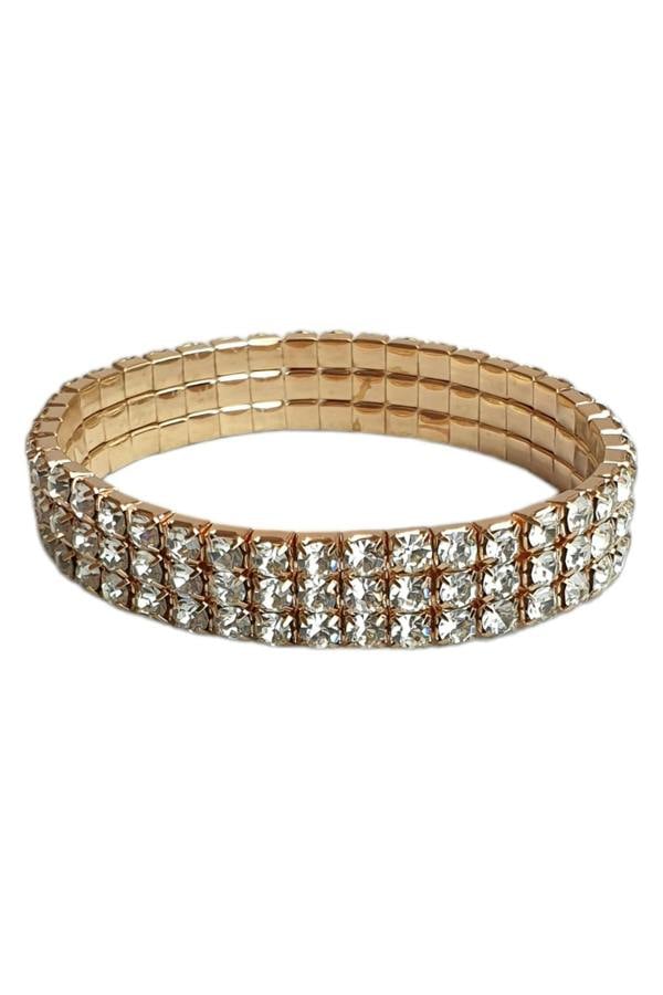 Paulo Due 3 Row Diamante Bracelet