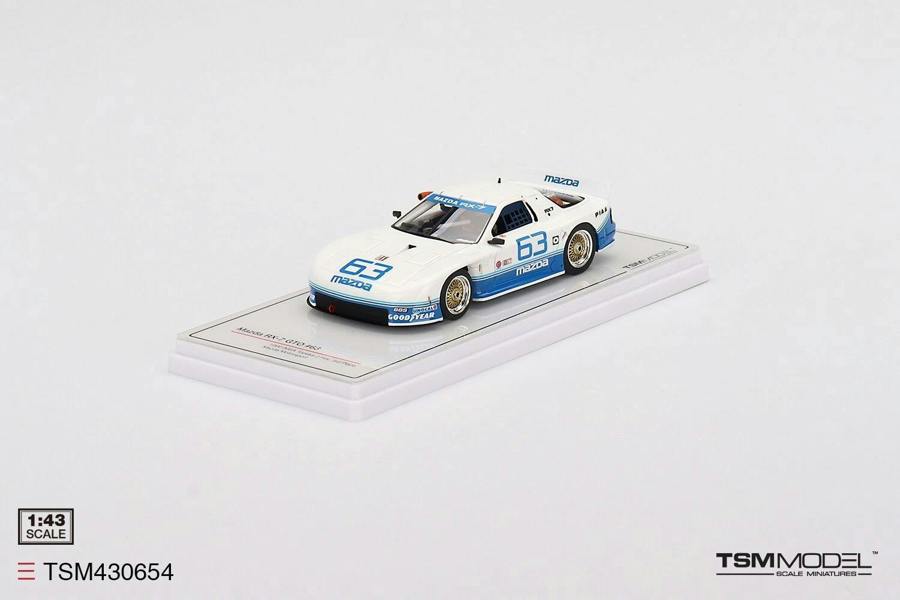 MCSlots Mazda RX-7 GTO #63 Mazda Motorsports 1990 IMSA Topeka 2Hrs 3rd Place 1:43 Scale TSM430654