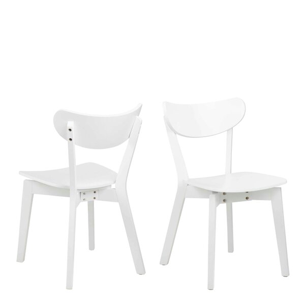 Wyld Haus Set of 2 Saffron White Wooden Dining Chairs
