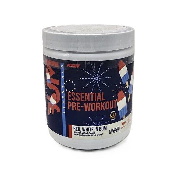 Raw Nutrition CBUM Essential Pre-Workout, Red White 'N Bum - 266g