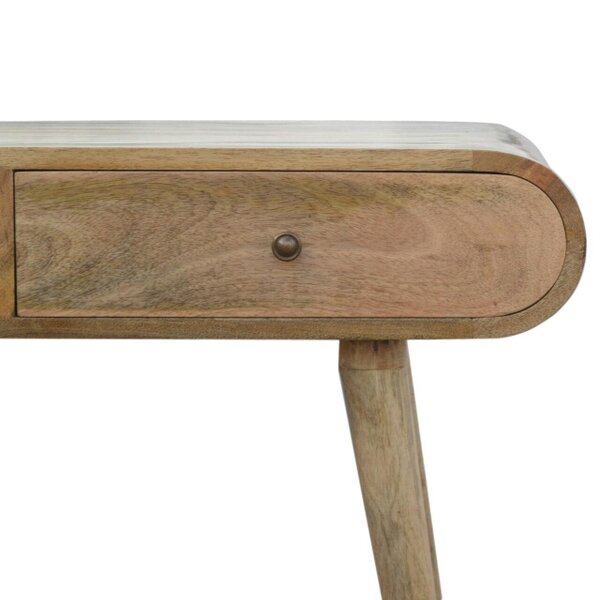 Wyld Haus Florence Oval 2 Drawer Natural Mango Wood Console Table