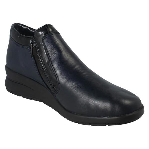 Rieker Ladies Rieker Ankle Boots With Double Zip L4883